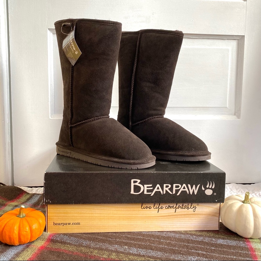 NEW IN BOX BearPaw Emma Tall Boots Chocolate Brown